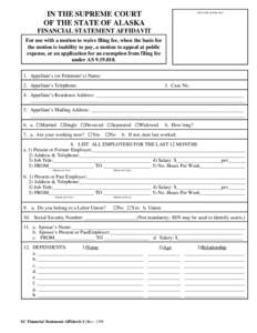 Print Form  IN THE SUPREME COURT OF THE STATE OF ALASKA  (for court system use)
