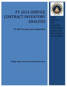 CSOSA FY 2014 Service Contract Inventory Analysis and FY 2015 Inventory and Analysis Plan