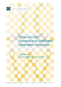 Value of a Grid Connection to Distributed Generation Customers prepared for: Energy Networks Association