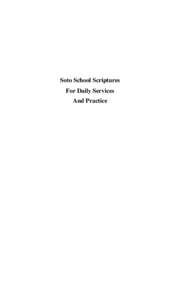 Soto School Scriptures For Daily Services And Practice 1