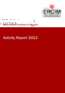 Cooperating for Excellence in Research  Activity Report 2013 Contents