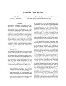 Accountable Virtual Machines