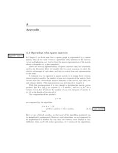 A Appendix A.1 Operations with sparse matrices appendix:sparse