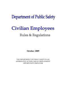 October[removed]THE DEPARTMENT OF PUBLIC SAFETY IS AN AFFIRMATIVE ACTION/EQUAL EMPLOYMENT OPPORTUNITY EMPLOYER