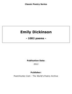 Classic Poetry Series  Emily Dickinson[removed]poems -  Publication Date: