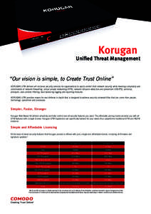 Korugan  Uniﬁed Threat Management Korugan