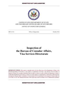 Bureau of Consular Affairs, Visa Services Directorate