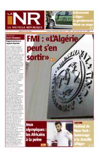 NR  Enlèvement à Alger : la gendarmerie libère un otage