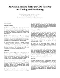 An Ultra-Sensitive Software GPS Receiver for Timing and Positioning