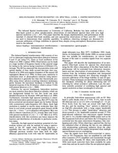 THE ASTROPHYSICAL JOURNAL SUPPLEMENT SERIES, 129 : 421È429, 2000 July[removed]The American Astronomical Society. All rights reserved. Printed in U.S.A. MID-INFRARED INTERFEROMETRY ON SPECTRAL LINES. I. INSTRUMENTATION J
