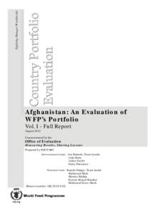 Microsoft Word - Afghanistan CPE ER - FORMATTED VolI
