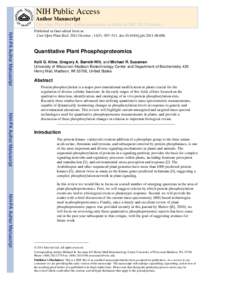 Proteomics / Bioinformatics / Proteins / Phosphorylation / Phosphoproteomics / Quantitative proteomics / Phosphatase / Phosphopeptide / Protein phosphorylation / Biology / Cell biology / Phosphorus