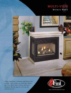 Economical Efficiency, Unlimited Possibilities Fmi’s Multi-view direct vent gas fireplaces are the ideal match for today’s energy-efficient homes. Each model features multiple viewing angles of the exquisite campfir