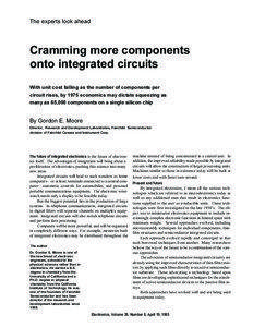The experts look ahead  Cramming more components