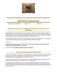 SSN Rhino Newsletter Species Survival Network Issue no. 2  May 2012