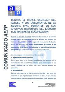 Microsoft Word - ComunicadoAEFP_Cierre_Consulta_Docs_Guerra_Civil_Archivos_Ejercito