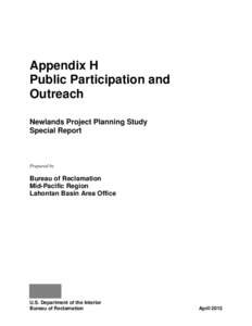 Appendix H Public Participation and Outreach Part 1