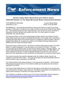 Microsoft WordNapa Berryessa Central Valley Enforcement Press Release.doc