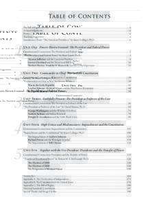 Table of Contents The Bill of Rights Institute Councils . . . . . . . . . . . . . . . . . . . . . . . . . . . . . . . . . . . . . . . . . . . . . . . . . . . . . . . . . . . . . . . . . . .ii Acknowledgements . . . . . .
