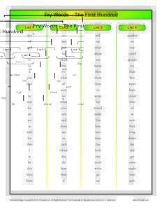 Fry Word List - 10th Hundred | Sight Words from K12reader.com