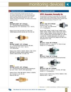monitoring devices k1 temperature switches K  k2 oil pressure switches