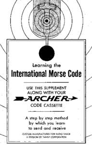 ( Learning the International Morse Code USE THIS SUPPLEMENT ALONG WITH YOUR