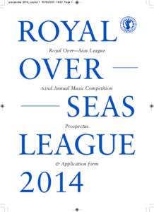prospectus 2014_Layout[removed]:32 Page 1  ROYAL OVER SEAS LEAGUE