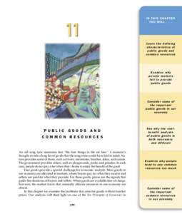 IN THIS CHAPTER YOU WILLLearn the defining characteristics of public goods and