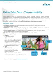 Kaltura Accessibility Datasheet