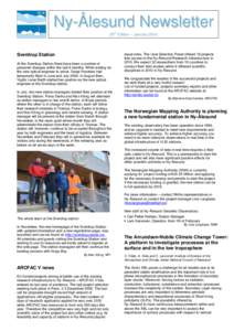 Ny-Ålesund Newsletter th 25th Edition – JanuarySverdrup Station