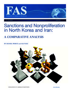 FAS ISSUE BRIEF
  JUNE 2012 Sanctions and Nonproliferation in North Korea and Iran: