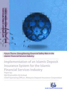 Implementation of an Islamic Deposit Insurance System for the Islamic Financial Services Industry