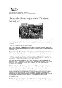 humanitarian news and analysis a service of the UN Office for the Coordination of Humanitarian Affairs Analysis: Patronage stalls Yemen’s transition