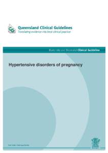 Hypertensive disorders of pregnancy