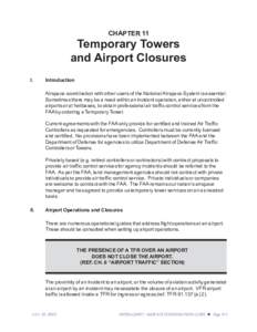 CHAPTER 11  Temporary Towers and Airport Closures I.