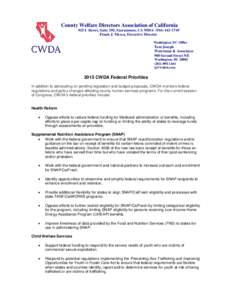County Welfare Directors Association of California