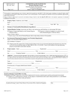 KHC Form TC-0 Rev. DecPage 1 of 1  Date Received