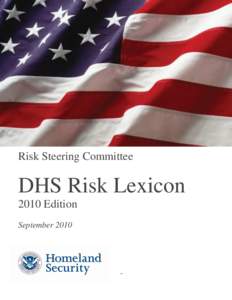 DHS Risk Lexicon 2010 Edition