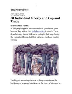 1  January 10, 2010 ECONOMIC VIEW  Of Individual Liberty and Cap and