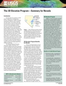 The 3D Elevation Program—Summary for Nevada Introduction EXPLANATION  Elevation data are essential to a broad