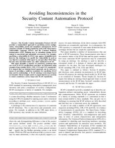 Security Content Automation Protocol / Vulnerability / Countermeasure / Open Vulnerability and Assessment Language / Social vulnerability / Ontology / National Vulnerability Database / Attack / Cisco IOS / Computer security / Cyberwarfare / Security