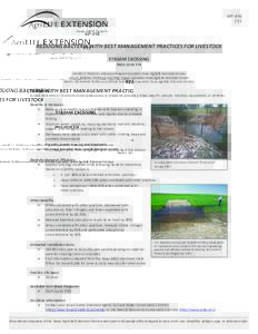 SPREDUCING BACTERIA WITH BEST MANAGEMENT PRACTICES FOR LIVESTOCK    STREAM CROSSING 