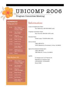 U B I COM P 2006 Program Committee Meeting