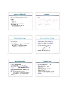 Combinatorics / Radix sort / Merge sort / Heap / Quicksort / Counting sort / Factorial / Smoothsort / Heapsort / Sorting algorithms / Mathematics / Order theory