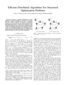1  Efficient Distributed Algorithms For Structured Optimization Problems João F. C. Mota, João M. F. Xavier, Pedro M. Q. Aguiar, and Markus Püschel