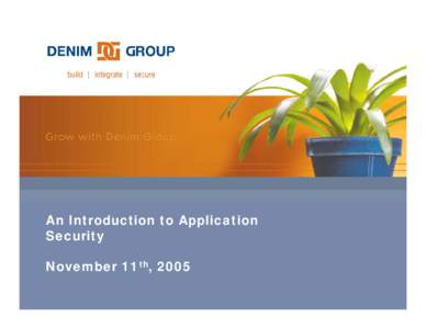 Microsoft PowerPoint - DenimGroup_IntroductionToApplicationSecurity.ppt