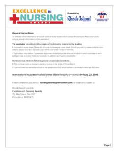 Excellence in Nursing Nomination form.indd