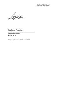 .  Code of Conduct Lovisa Holdings Limited ACN