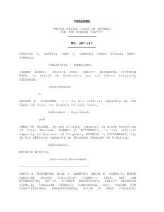 PUBLISHED UNITED STATES COURT OF APPEALS FOR THE FOURTH CIRCUIT No[removed]