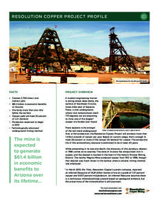 Resolution Copper / Rio Tinto Group / BHP Billiton / San Manuel Copper Mine / Copper mining in Arizona / Mining / Dual-listed companies / Pinal County /  Arizona